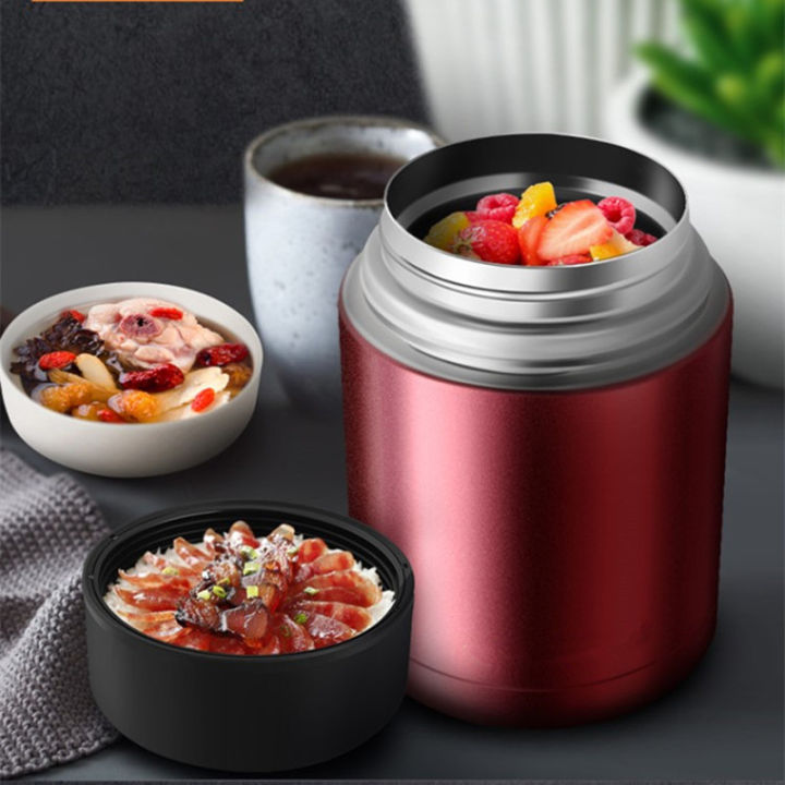 Large Capacity 800ML/1000ML Thermos Lunch Box Portable Stainless