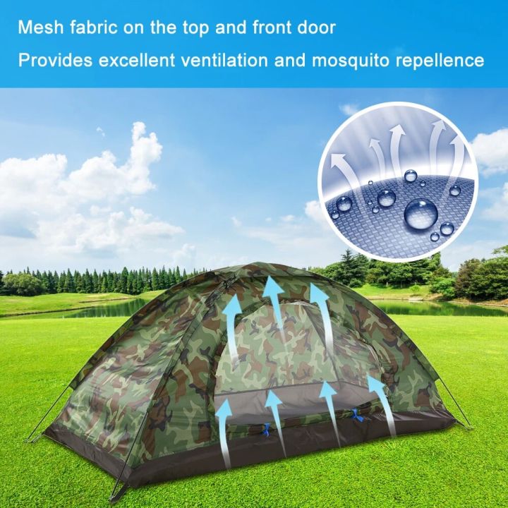 Camping%20Tents%201/2%20Person%20Waterproof%20Camping%20Tent%20PU1000mm%20Polyester%20Fabric%20Single%20Layer%20Tent%20for%20Outdoor%20Travel%20Hiking%20-%20Image%203