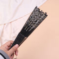 Folding Fan Japanese Sweet Fairy Girl Dark Gothic Court Dance Hand Fan Art Craft Gift Wedding Party Decoration. 