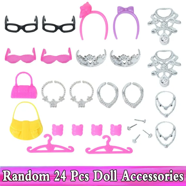 Random%201%20Set%20Doll%20Accessories%20for%20Barbie%20Doll%20Shoes%20Boots%20Mini%20Dress%20Handbags%20Crown%20Hangers%20Glasses%20Doll%20Clothes%20Kids%20Toys%2012''%20-%20Image%205