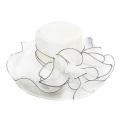 70% Women's Hat Hot Sell Floral Organza Wide Brim Church Kentucky Derby Fascinator Lady Tea Party Sun Hat. 