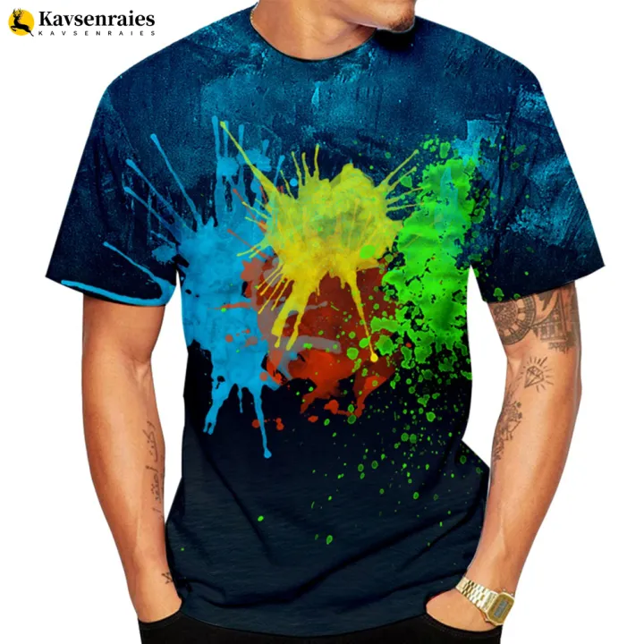 New%20Fashion%20Rainbow%20Paint%20Splatter%20Tie-dye%203D%20Printed%20T-Shirt%20Men%20Women%20Summer%20Casual%20Tshirt%20Streetwear%20Oversized%20Tops%20Tees%20-%20Image%205