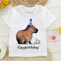 Kawaii Capybara Tshirt Kids Children T-Shirt Cartoons Clothes Kid Girl Boy Cute Capybaras Love T Shirt Baby Casual Top Clothes. 