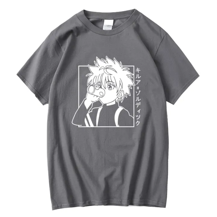 XIN%20YI%20Men's%20Casual%20High%20Quality%20100%25%20Cotton%20T-shirt%20Tops%20Kawaii%20Hunter%20X%20Hunter%20Tshirt%20Killua%20Zoldyck%20T-shirt%20Anime%20Tee%20Shirt%20-%20Image%205