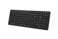 A4tech FBK27C AS Fstyler Wireless Rechargeable Keyboard - Black - Dual Connectivity Mode - Quiet Key Keyboard, Compact & Trendy - Operation Range: 5~10 m - Operating System Swap - Wide Compatibility.