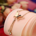 Women’s Rose and Butterfly Anklet Elegant Payel Nupur Foot Jewelry for Casual and Festive Looks.