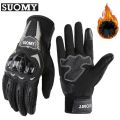 SUOMY Winter Motorcycle Racing Gloves Warm Windproof Motorbike Motorcyclist Gloves Reflective Touch Screen Function Moto Glove.
