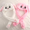 1Pc Glowing Cute Bunny Ears Hat Jumping Rabbit Hat Glowing Ear Moving Bunny Hat Cartoon Cute Plush Hat Toys Gift Cologo. 