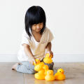 Rubber -Duck Family Bath Set (Set Of 4) - Floating Bath Tub Toy (Set Of 4). 