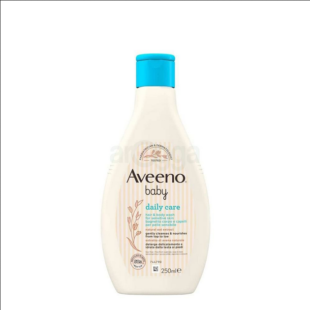 Aveeno Baby Daily Care Hair & Body Wash for Sensitive Skin with Natural Oat Extract-250ml