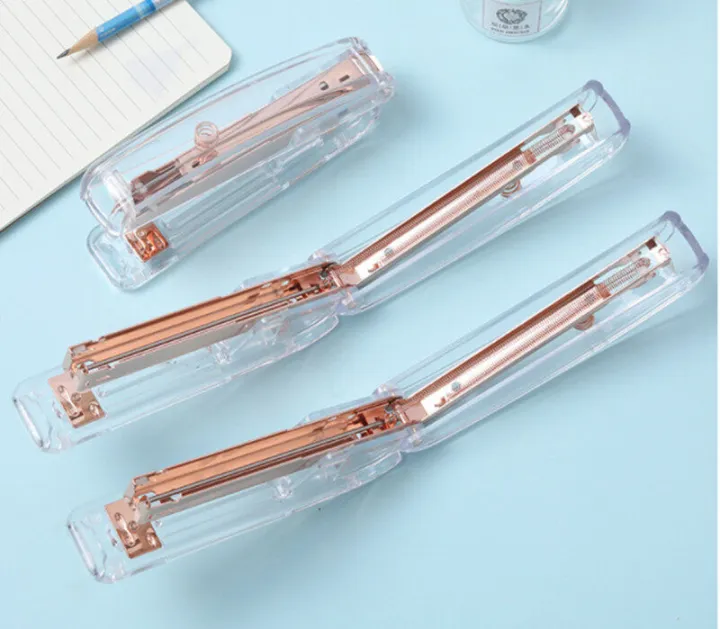 RHS%20Online%20Portable%20Fashion%20Acrylic%20Transparent%20Rose%20Gold%20Stapler%20School%20Stationery%20Hand-held%20Staplers%20Office%20Binding%20Stapling%20Machine%20Paper%20Stapler%20-%20Image%208