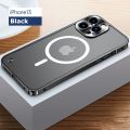 【World Supermarket 2021】(New) metal phone cases for iPhone 12 13 14 Pro Max cover 14 plus magnetic aluminum frame phone shell for iPhone 11 12 13 Pro Max mini. 