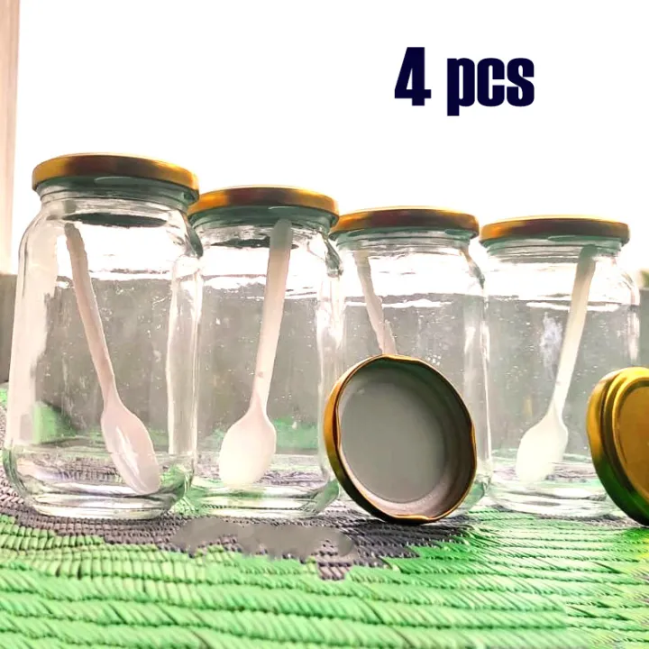 4/6/12%20Pcs%20500ml%20Glass%20Jars%20%E2%80%93%20Full%20Airtight%20Kitchen%20Storage%20Containers%20with%20Stylish%20Gold%20Cap%20-%20Image%204