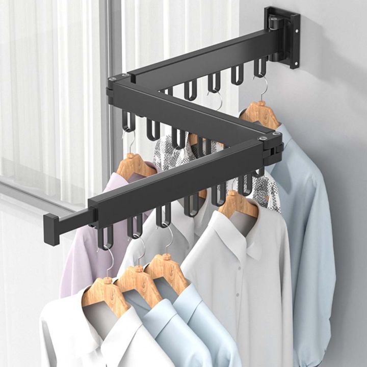 Folding%20Clothes%20Hanger%20%20Aluminum%20Retractable%20Drying%20Rack%20%20Wall-mounted%20Laundry%20Storage%20%20Space%20Save%20%20Home%20Hotel%20Clothes%20Hanger%20-%20Image%202
