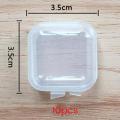 Mini Storage Box Portable Parts Tool Boxes Small Finishing Container Home Organizer Transparent Square Plastic Box Boxes Set.