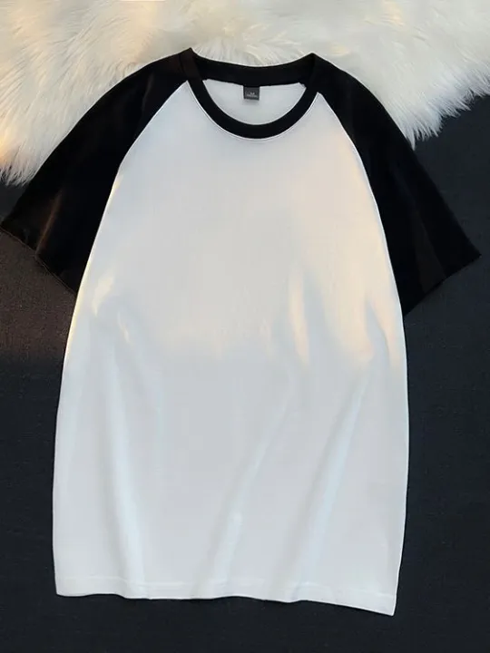 American%20Retro%20240g%20Heavy%20Cotton%20Short-Sleeved%20Raglan%20T%20T-shirt%20Men%20Summer%20Fashion%20Brand%20Drop%20Shoulder%20Loose%20Women's%20Wear%20T-shirt%20Women%20-%20Image%202