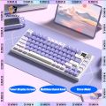 WEIKAV K75 Wireless Mechanical Keyboard Power Display Screen Multifunctional Knob Three Mode Gaming Keyboard 81 Keys Gasket Mac. 