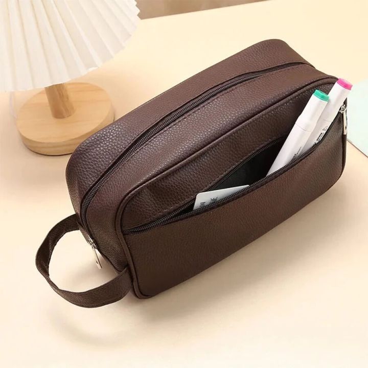 1pcs%20Mens%20Business%20Travel%20Bag%20Zipper%20Makeup%20Bags%20PU%20Leather%20Travel%20toiletry%20bag%20Cosmetics%20Organizer%20Storage%20Pouch%20Large%20Capacity%20-%20Image%205
