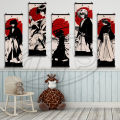 Samurai Hanging Scrolls Canvas Prints Pictures Japanese Anime Wall Artwork Paintings Home Decor Modular Posters For Living Room. 