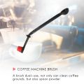 2 In 1 Coffee Machine Brush Nylon Espresso Coffee Grinder Brushes Coffee Spoon Machine Group Head Kitchen Tools.