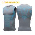 【Exclusive Online Deals】 Men Belly Shaping Vest Men's Slim Fit Quick-drying Compression Tank Top for Gym Running Basketball High Elasticity O Neck Sleeveless Sport Vest Abs Sculpting Tank Top.