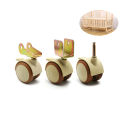 4Pcs 2'' Furniture Crib Swivel Casters Cabinet Clamp with Brake Wheels Nylon Furniture support leg for Chairs Baby Bed Trolley. 