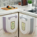 【100%-original】 New Plastic Trash Can Hanging Foldable Dustbin Wall-mounted Multi-functional Waste Bin Kitchen. 