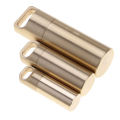 Pill Box Case Holder EDC Brass Waterproof Pill Capsule Container Keychain.