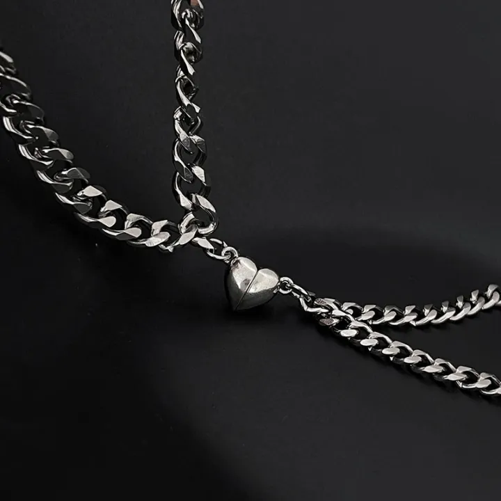 %E3%80%90Daily%20Necessities%20For%20Anyone%20Store%E3%80%912Pcs%20Heart%20Magnet%20Attraction%20Bracelets%20For%20Stainless%20Steel%20Cuba%20Chain%20Men's%20Cross%20Charm%20Bracelet%20Jewelry%20-%20Image%204