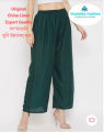 China Linen Loose Fit Flared Wide Summer Speacial Palazzo Plazo Pants for woman.