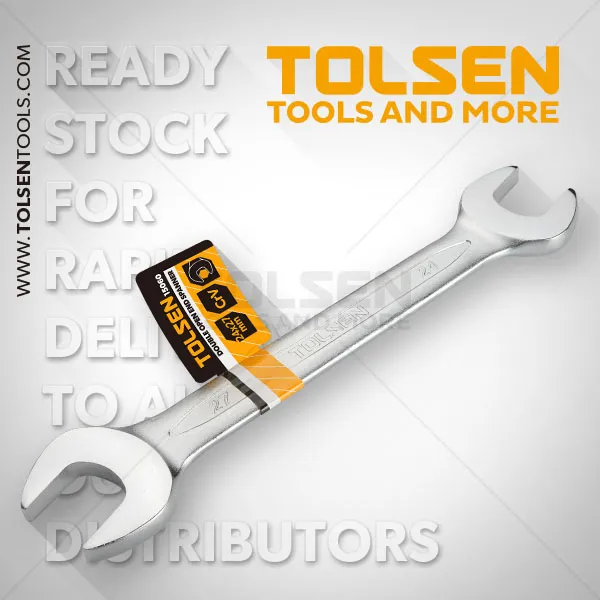 TOLSEN%2020%20X%2022mm%20Double%20Open%20End%20Spanner%20Wrench%20Cr-V%20Chrome%20plated,%20stain%20finish%20Model:%2015058%20-%20Image%203