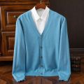 Cashmere Sweater Men's V-neck Sweater Fashion Casual Knitting Underlay Woollen Coat Cardigan Spring Autumn Winter. 
