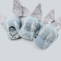 【Worldwide Delivery】 Kpop Newjeans Graffiti Hat HANNI Same Style Rabbit Ears Cap Korean Fashion Duck Hat Denim Wash Hat.