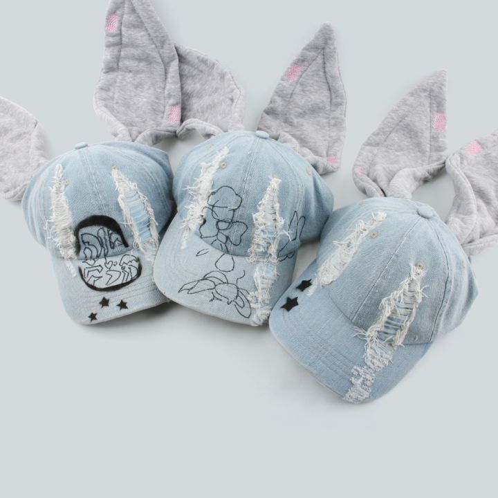 %E3%80%90Worldwide%20Delivery%E3%80%91%20Kpop%20Newjeans%20Graffiti%20Hat%20HANNI%20Same%20Style%20Rabbit%20Ears%20Cap%20Korean%20Fashion%20Duck%20Hat%20Denim%20Wash%20Hat%20-%20Image%207