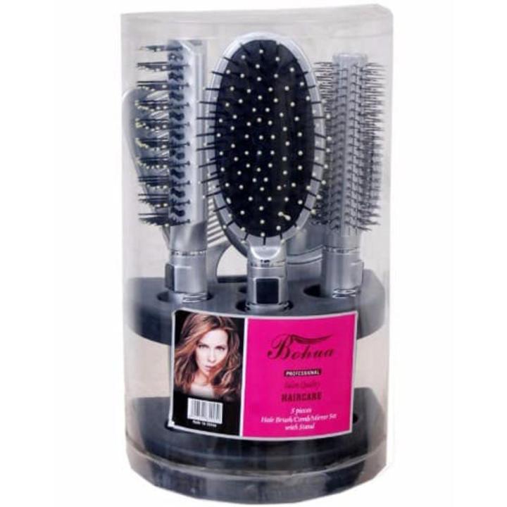 New Bohua Professional Salon Quality Hair Brush 5 Pieces Set, Pink