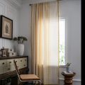 Bohemian Ethnic Style Curtain Cotton Linen Thin Window Decorative Geometry Printing Bedroom Finished Curtains cortinas boho. 