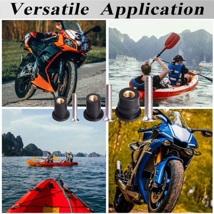 36%20Pairs%20/M5/M6%20Rubber%20Well%20Nuts%20With%20Stainless%20Steel%20Screw%20Kayak%20Brass%20Copper%20Bolts%20Well%20Nut%20Set%20Kit%20-%20Image%206
