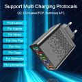 5 Ports 66W USB Charger Wall Adapter Fast Charger For Phone Charging For iphone Samsung Xiaomi Tablet Quick Mobile Charger QC3.0.