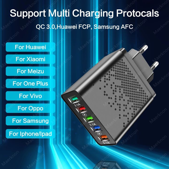 5%20Ports%2066W%20USB%20Charger%20Wall%20Adapter%20Fast%20Charger%20For%20Phone%20Charging%20For%20iphone%20Samsung%20Xiaomi%20Tablet%20Quick%20Mobile%20Charger%20QC3.0%20-%20Image%205