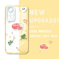 AMORVOR for Redmi Note 11 / Note 11S Back Cover Simple Beautiful Flower  Crystal Case Camera Protection Transparent TPU Soft Phone Cases. 