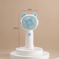 New Handheld Small Fan with Base Cartoon Style Simple Operation Student Mini Home Charging Portable Air Conditioner. 