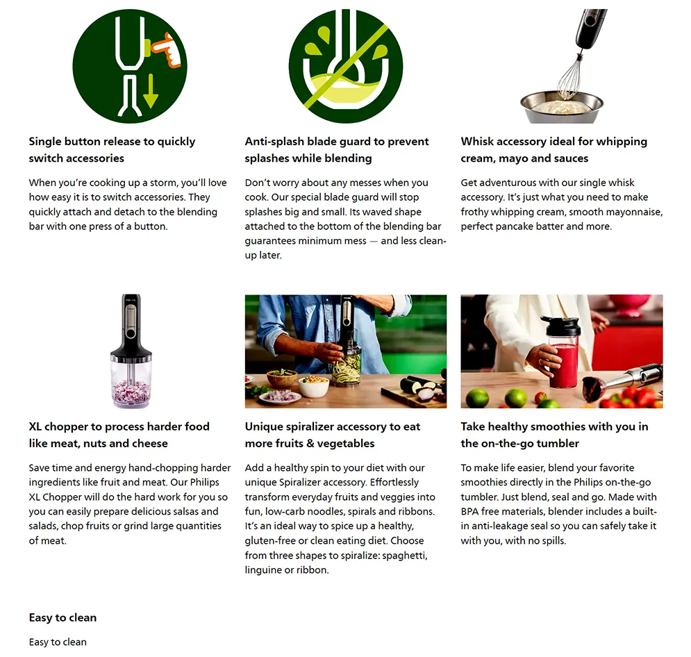 Philips ProMix Hand Blender Viva Collection HR2657/91 11
