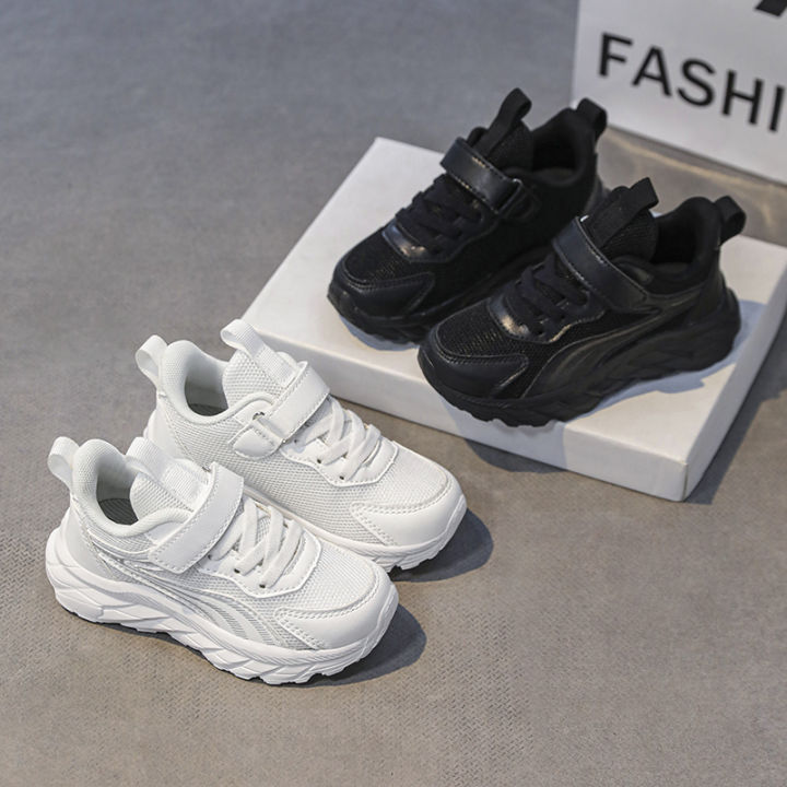 【Unbeatable Prices】 black shoes kid school sneakers shoes running shoes boy and girl children casual shoes boy kasut sukan