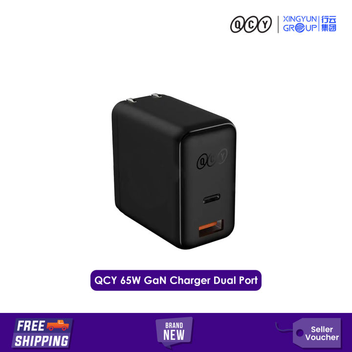 QCY GN203GB 65W Dual-Port GaN charger