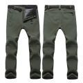 Warm Winter Men Soft Shell Pants Travel Waterproof Outdoor Camping Hiking Pants Fleece Windproof Skiing Trousers Tactical Pants.