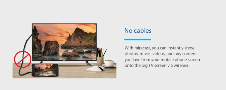 Haier H32D2MS 32 Inch H-CAST Series Led TV With Official Warranty with Free Delivery | Daraz.com.bd