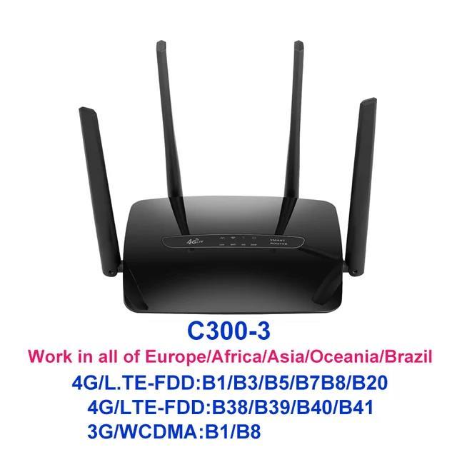 C300 Universal Unlocked 4G LTE CPE Wifi Router CAT4 150Mbps Wireless ...