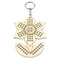 5Pcs Wooden Sunflower with Colour Embroidery Threads DIY Craft Kit Home Decor Cross-stitch Keyring. 