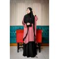 Emphasized Craftsmanship - Long Kaftan abaya borkha Scut Two Piece premium quality Dubai cherry fabric With Hijab - Stylish and Lenient.