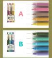 Sweet Journal 5 Colors 0.5mm Retro Vintage Gel Pen Set Color Press Quick Dry Ball Pens Set. 